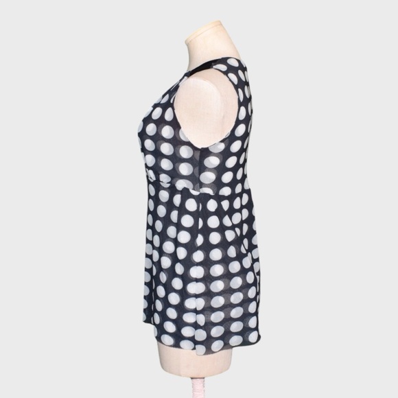 WHBM Dotted Surplice Mesh Top - Picture 4 of 5